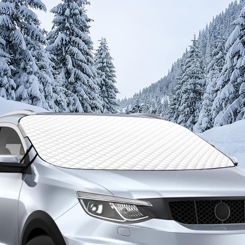 Oizemori Frontscheibenabdeckung, Faltbare Frontscheibenabdeckung, Winter Sommer Scheibenfrostschutz Abdeckung, Ultra-Dick gegen Strahlung, Hitze, Sonne und Staub, Passend für die meisten Autos