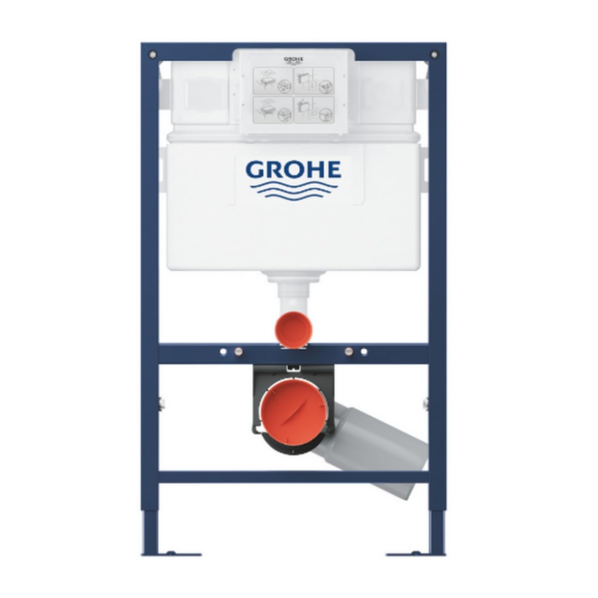 GROHE Rapid SL - Element für WC (0,82m Bauhöhe, Betätigung von vorn oder oben, tiefenverstellbar, mit Höhensicherung), 38587000