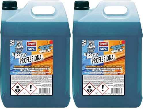 krafft Anticongelante Coche 50% (G-12) Líquido Refrigerante Coche Orgánico Azul Energy Plus CC 5L (Paquete de 2)