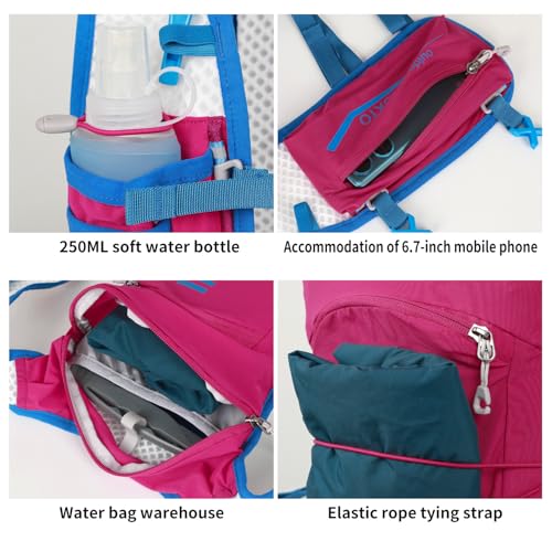Image of INOXTO Running Hydration Vest Backpack,Lightweight Insulated Pack with 1.5L Water Bladder Bag Daypack for Trail Hiking Running Cycling Race Marathon for Women Men