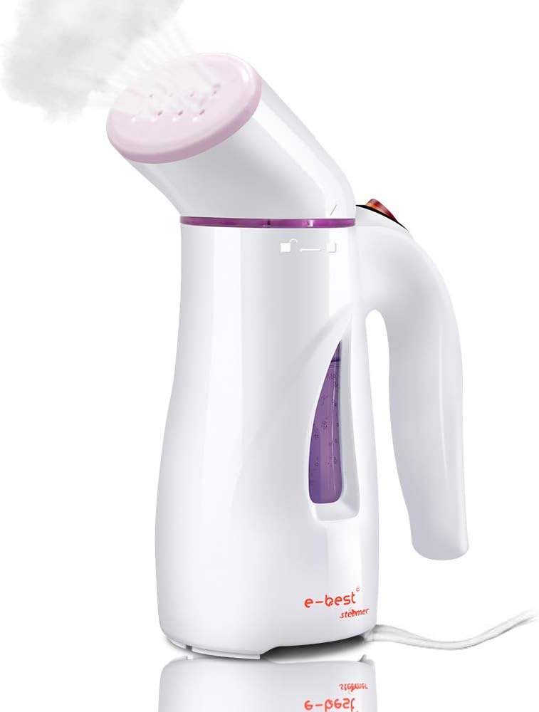 Ebest Mini Travel Portable Garment Steamer,Handheld Fabric Steamer Clothes Steam Cleaner Travel Pouch Included