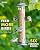 iBorn Metal Bird Feeder Hanging Wild Bird Seed Feeder for Mix Seed Blends Heavy Duty All Metal Silver Finish,15 Inch 6 Port(Seed is not Included),Gift Box