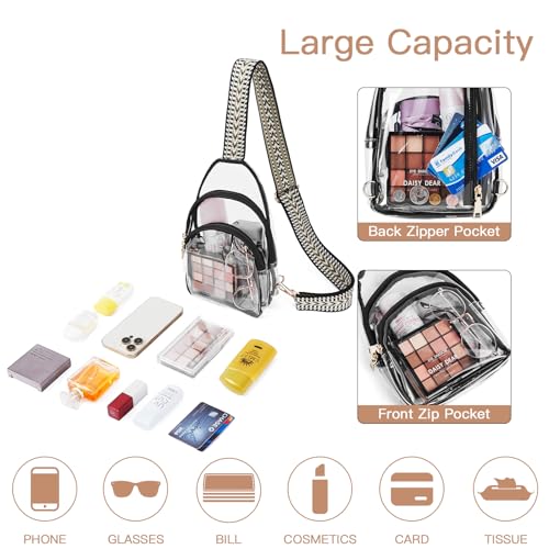 Clear Stadium Approved Clear Sling Bag Crossbody Purses for Women Transparent with Adjustable Strap3