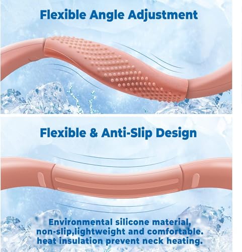 Image of TMY Portable Hanging Bladeless Neck Fan (PINK) | Rechargeable Battery Operated Personal Fan | 3 Speed Wearable Cooling Fan | Hands-Free USB Neck Fan for Travel, Office, Outdoor & Gym (1305) (TMY44)