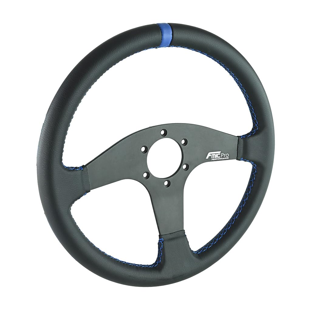 fmic.eu PERFORMANCE Kierownica sportowa Classic skóra 350 mm przesunięcie 33 mm niebieska