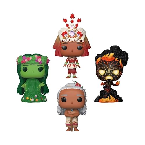 Pop Funko 4 Pack Moana, Gramma Tala, Te Ka, Te Fiti (Glow)
