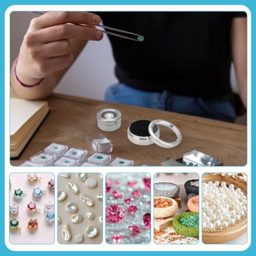 Boîte à bijoux cylindrique en alliage PH PandaHall pour strass