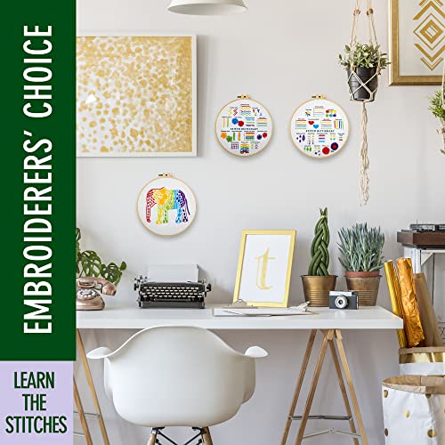 Learn 30 Stitches Elephant Embroidery Kit For Beginners Embroidery Kit With Stamped Embroidery Patterns. Embroidery Kits. Embroidery Starter Kit. Needlepoint Cross Stitch Kit For Kids & Adults #TOP6