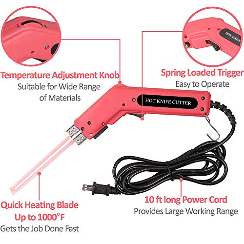 200W Electric Hot Knife tyrofoam Cutting Tool Kit Heat Cutter with Blades Accessories (Heat Cutter Kit) - Image 3