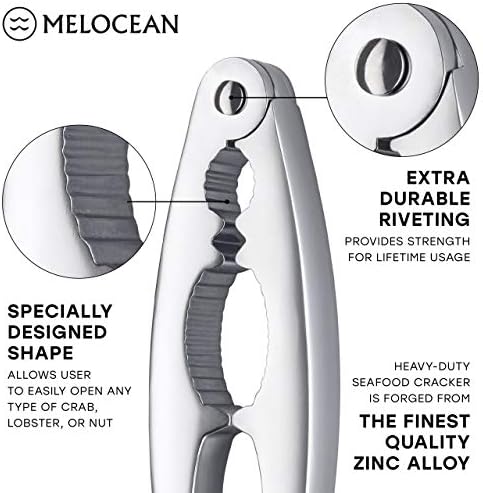 Crab Crackers and Tools Set - Premium 2 Lobster Crackers and 6 Seafood Forks Kit - Professional Seafood Tools Set Crab Leg Crackers and Tools - Nut Crackers for All Nuts Walnut Pecan Cracker and Picks