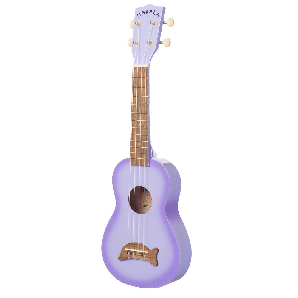 Kala Purple Burst Dolphin Makala Soprano Ukulele - MK-SD/PLBURST Bundle with a Tuner and Lumintrail Polishing Cloth - Image 4