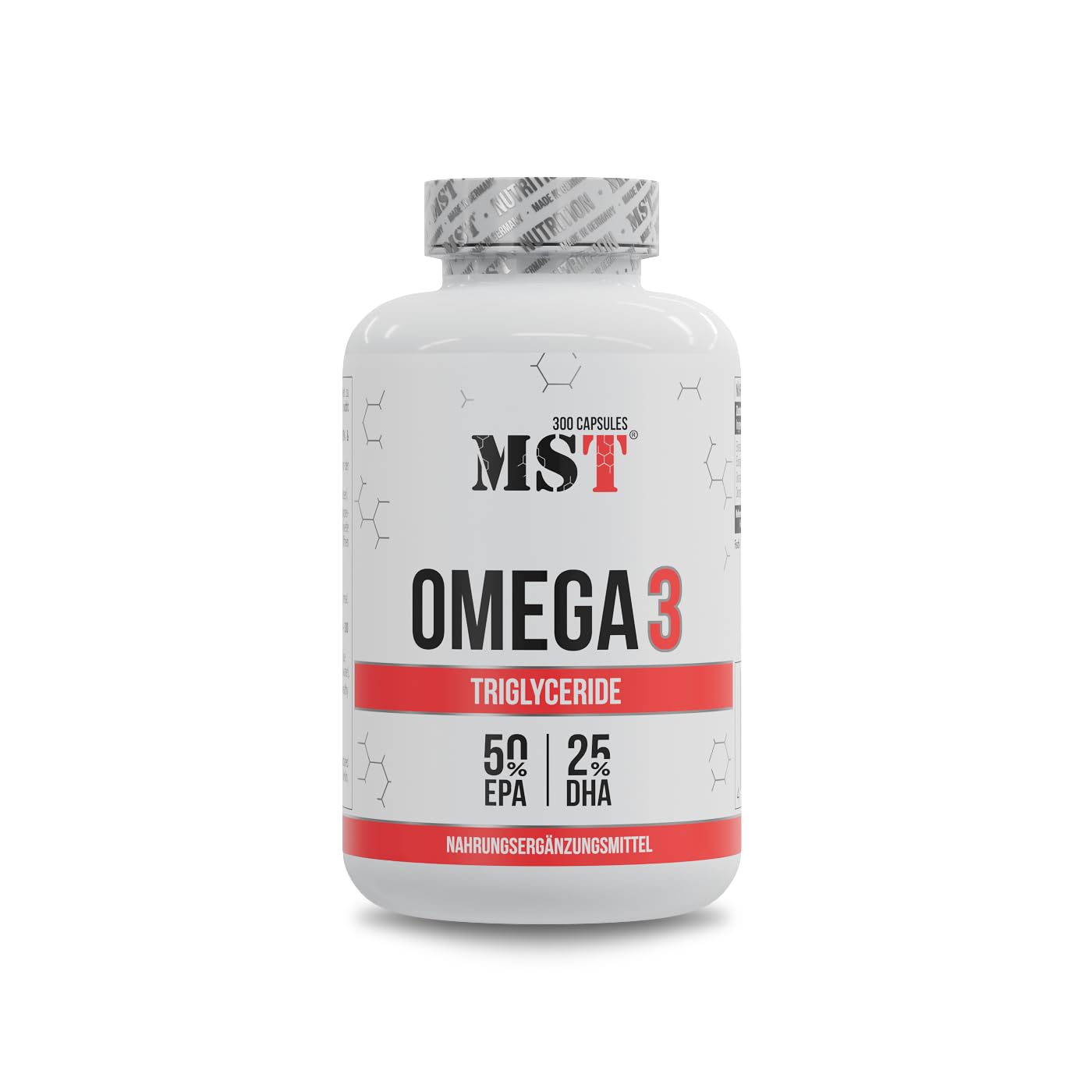 MST® Omega 3 Triglycerid 75% – hochdosiert – 1000 mg Fischöl pro Kapsel – 750 mg Omega 3 Fettsäuren – EPA + DHA – bessere Bioverfügbarkeit – rein & laborgeprüft – 180 Kapseln (300 Kapseln)