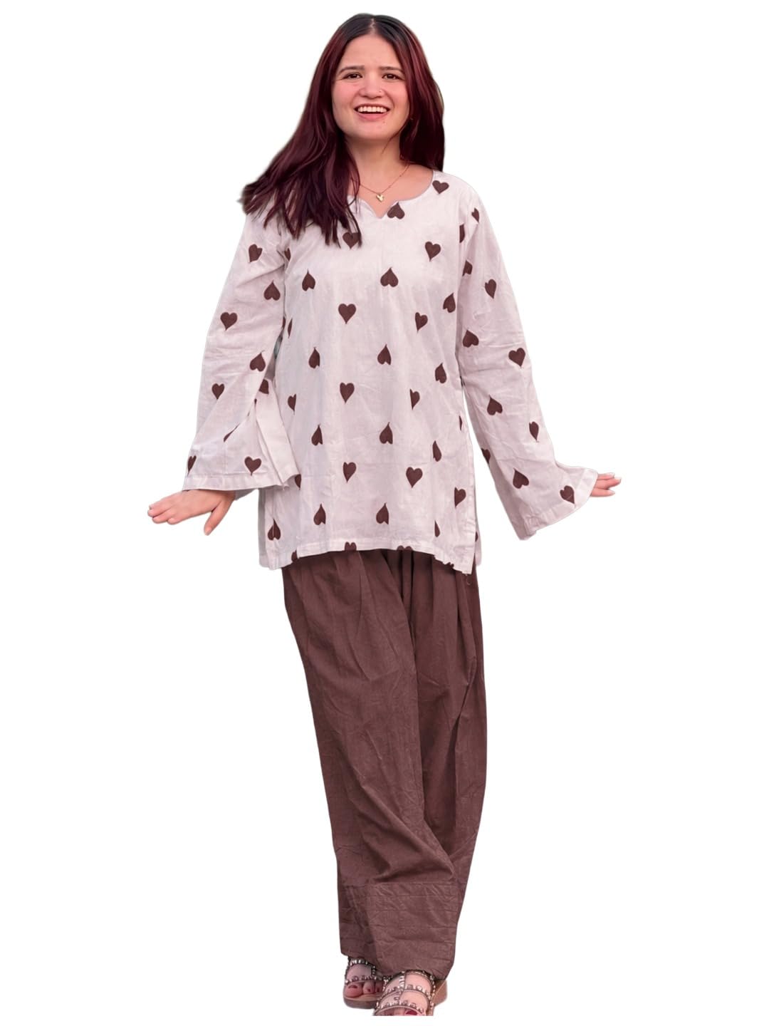 anni designer Farshi Salwar Suit for Women Viscose Embroidered | Co Ord Set for Woman | Straight Kurta Palazzo Outfit Round Neck V Slit Long Sleeve Ethnic Dress Womens Clothing-picture-32