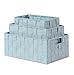 Set di 3 Cestini Portaoggetti con Effetto Rattan Intrecciato Organizer Rettangolare Scatole Portaoggetti Adatto a Diversi Usi Organizzazione Colore Turchese
