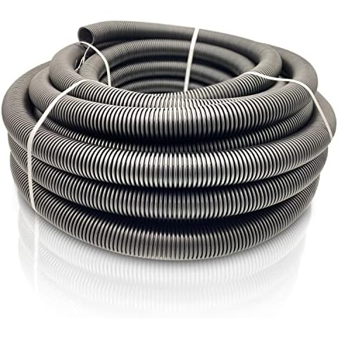 METEOFLEX PROTECT Leerrohr 750N M13 / M16 / M20 / M25 / M32 / M40 / M50 aus HDPE - Wellrohr für Erdreich, Erdverlegung, Außenbereich, Beton - hohe Druck- & Schlagfestigkeit (M20-25m mit Zugdraht) Cover