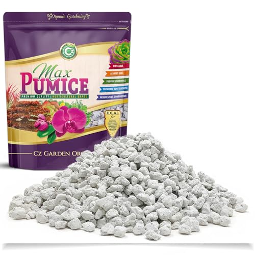 Pumice Stone Grow Media - Made in USA for Bonsai • Succulents • Cactus • Orchids - Horticultural Soil Amendment Additive Conditioner for Indoor and Outdoor Plants and Flower Gardens. OMRI Listed