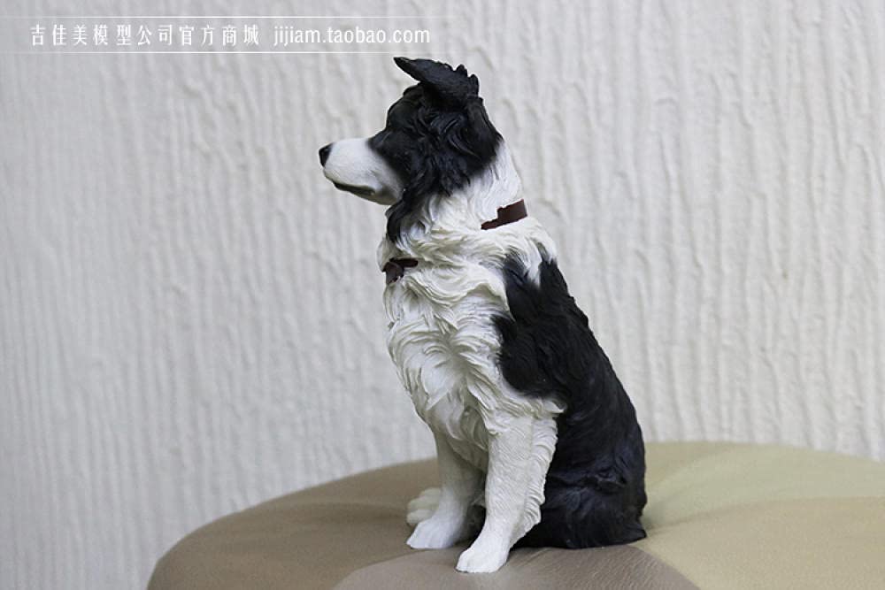 Amazon.co.jp: 彫刻ボーダーコリーシミュレーション犬モデル座っている