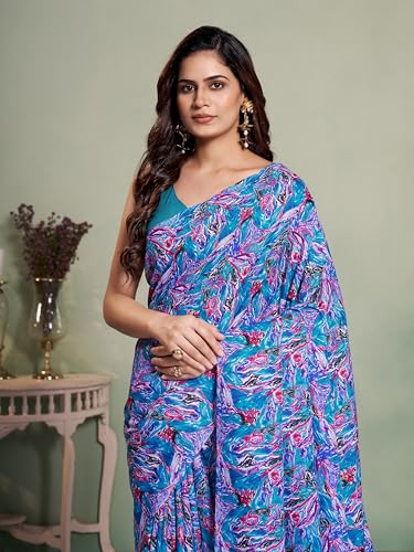 Image of Garden Vareli Art Silk Abstract Printed Saree