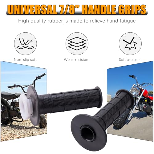Image of Mini Bike Throttle Cable Assembly Kit fit for Coleman CT200U CT200U-EX BT200X Baja DB30 Warrior MB200 Predator 212cc Massimo Motovox 196cc 200cc 6.5hp Engine Parts (7 /8 inch Handlebar)