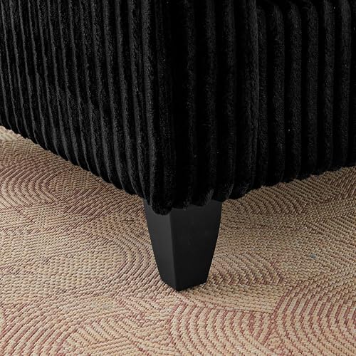Sillón Peluche Negro Plegable miniatura 6