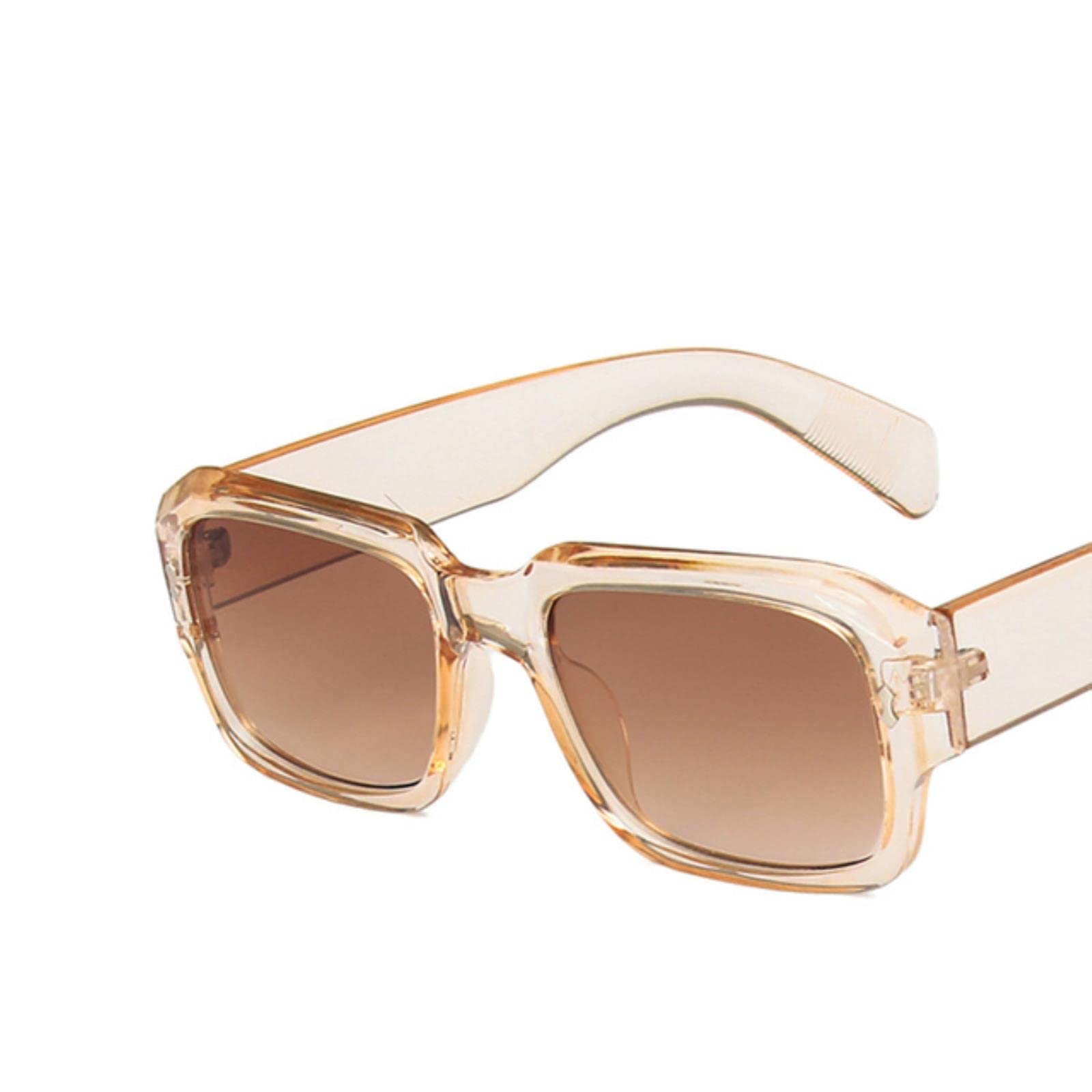 Stina Men's Champagnetea Personality Simple Small Frame Rice Nail Sunglasses Retro Polygonal Glasses Outdoor Street Shooting Trend Glasses Accessories Gift
