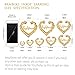 HAOQINA Custom Heart Name Earrings Personalized Bamboo Hoop Earrings 18K Gold Plated Customize Earrings for Women Girls Hip-Hop Fashion Jewelry Gift (Earring Hoop-Love)