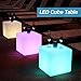 YESIE 16-Inch Cordless LED Cube Chair Light,Detachable Easy Charging,Remote Control Side Table,Accent Lava Lamp,16 RGB Colors Tesseract Cube Mood Lamp for Adult