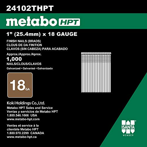 Metabo HPT Brad Nails | 1-Inch x 18 Gauge | Smooth | Electro Galvanized | 1,000 Count | 24102THPT by Metabo HPT - Image 3
