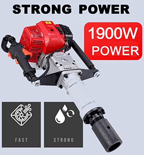 Adima Gasbetriebener T-Post-Driver-Pfahlramme, 2-Takt 52CC Ramme Bohrhammer-Motor Mit 2 Antriebsköpfen, Luftkühlung Einzylinder Stapelstampfer Schieben – Bild 3