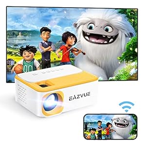 Mini Projector WiFi, EAZVUE A1 Portable Projector for iPhone, 2022 Upgrade 1080P Supported Projector for Outdoor Movies…