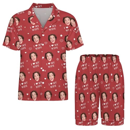 Personalized Matching Pajamas For Couples Custom Face Funny Pajama Set3
