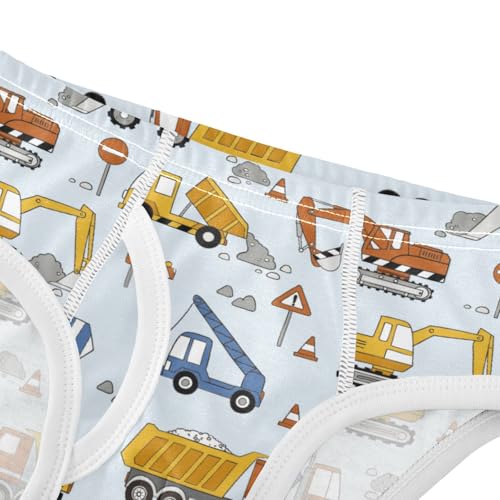 Boys' Exclusive Briefs Toddler Underwear 95% Combed Cotton Boxerbriefs 2T Vehicle Pattern Cars 54