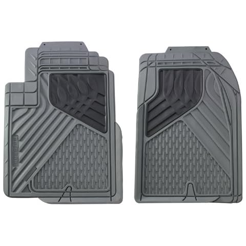 Go Gear 11179141 Mid Size Heavy Duty Gray Floor Mats (2 Piece Set) Cover