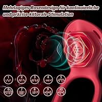 Sex Spielzeug für die Paare Frau Männer, BDSM Rose Vibration für Frauen, Vibratorensets für Frauen Klitoris mit Fernbedienung Leise, Penisring Vibrator App, Erotisches Sexspielzeug Sex Maschine Spiele – Ansicht 3