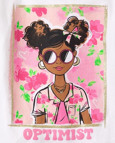 Image of The Children's Place Girls' Sports,Trends,Icons Short Sleeve Graphic T-Shirts,3 Pack