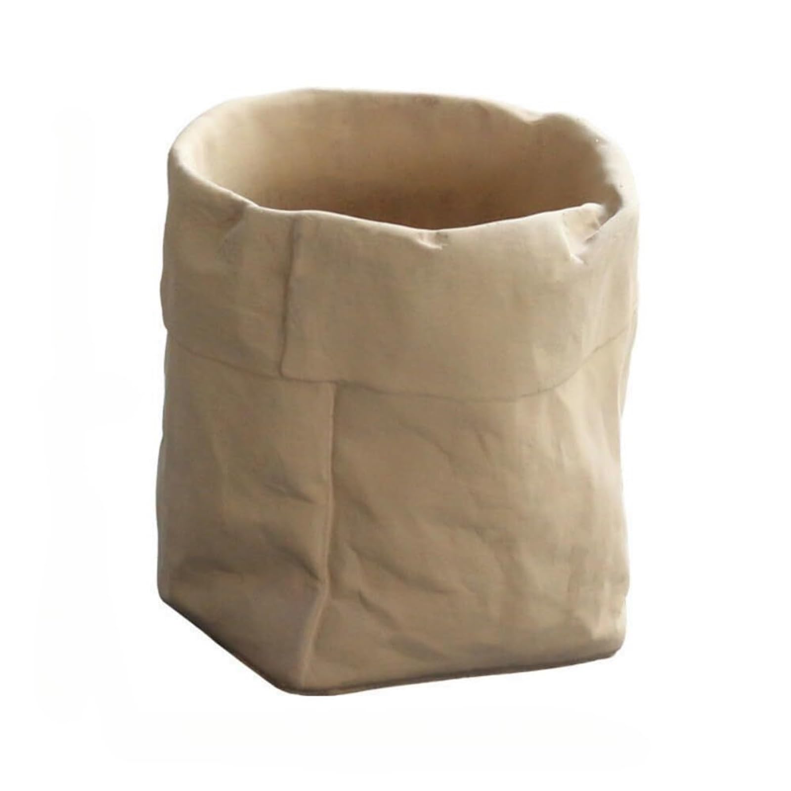 MDNIPQBAM natural Creative Cement Succulent Plant Bag Pot Flower Bonsai Decorative Container for garden