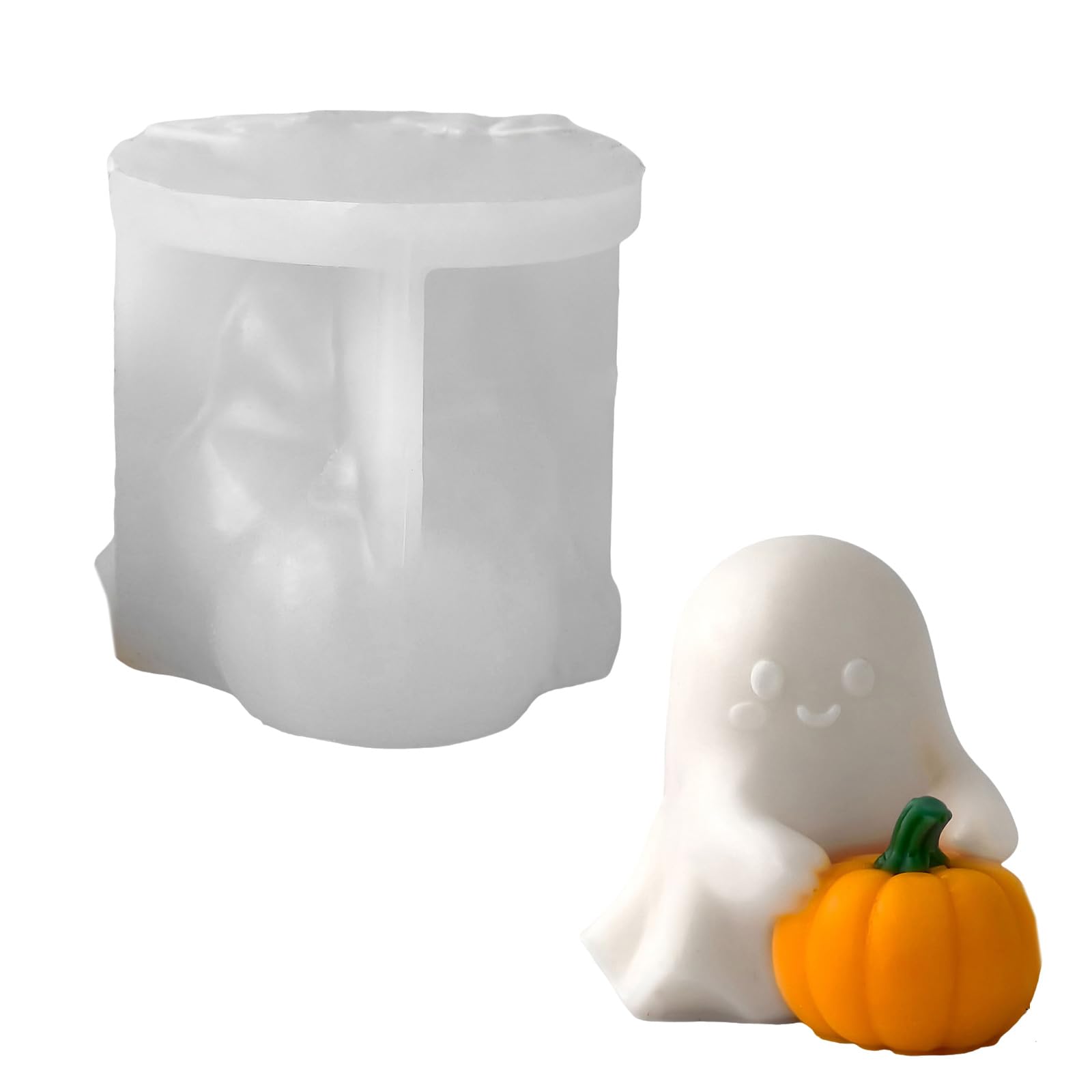 Jazuaiao Halloween Silicone Mold Pumpkin Ghosty Shape Crafting Tool Halloween Silicone Mold