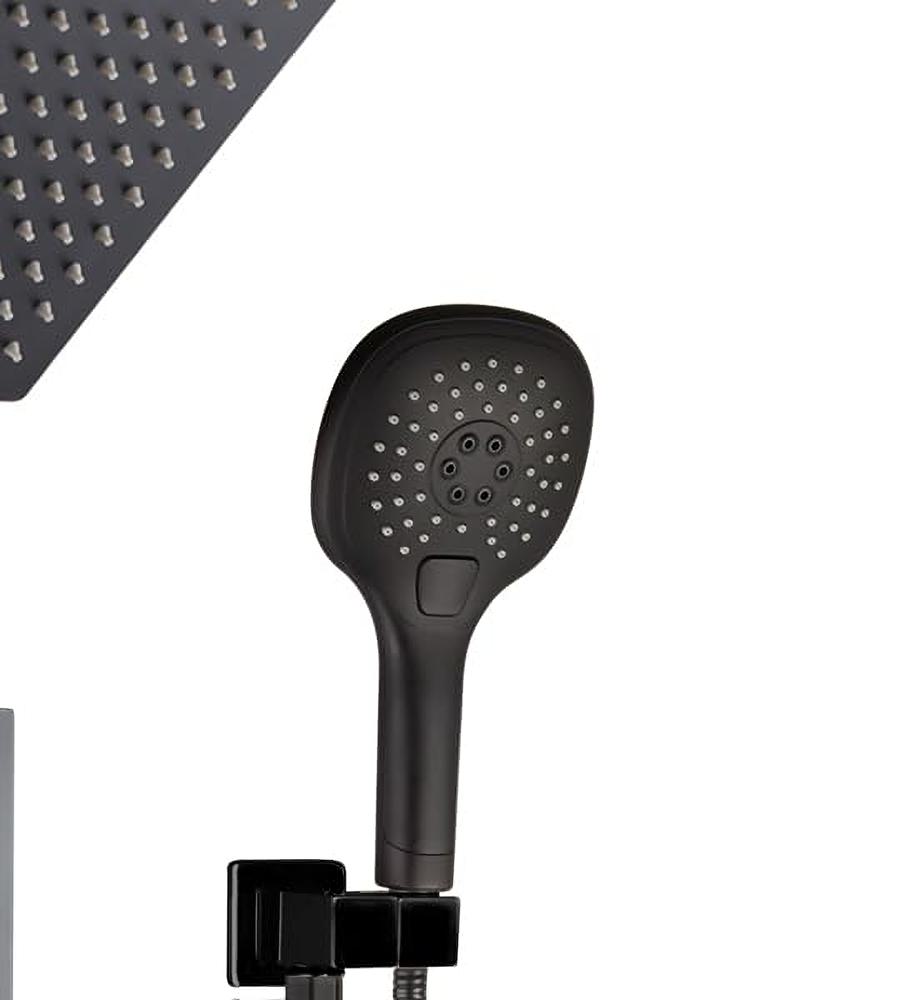 POP SANITARYWARE Black Shower System Bathroom Rainfall Shower
