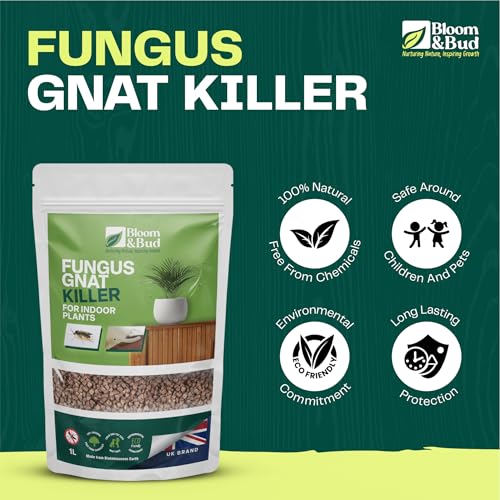 Bloom & Bud Fungus Gnat Killer for Indoor Plants (1 Litre): Ultimate Indoor Plant Protector for No Gnat Pot Topping with Gravel Mulch Systemic Granules|Plant Gravel for Gravel for Indoor Pot Anti Gnat