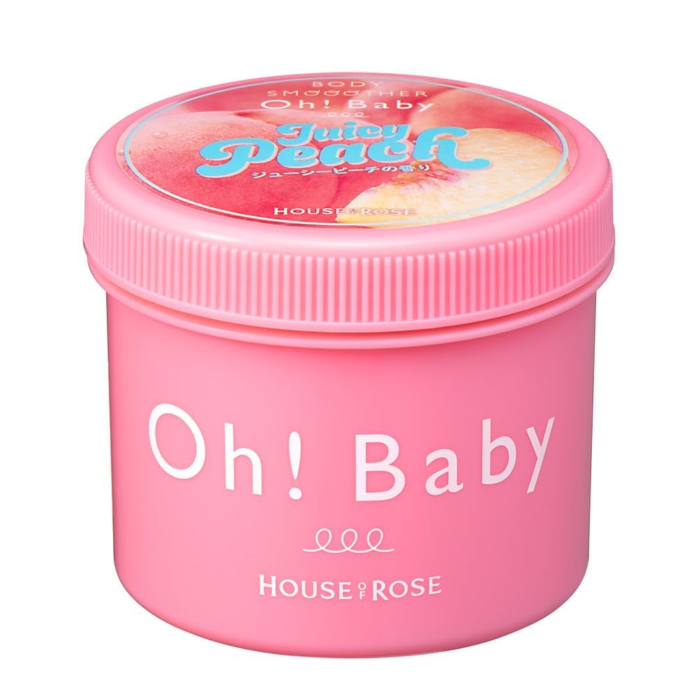 ハウスオブローゼ ボディスムーザー JP (ジューシーピーチの香り) ボディスクラブ Oh!Baby 温泉水成分配合 角質ケア 350g