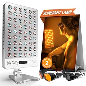 Sunlight Lamp – Infrared Sun Panel for Full Body & Face Sunlight Simulation, Gentle Sun Lamp Device for Daily Home & Office Use – Ideal for Enhanced Vitality, Seasonal Light & Wellness