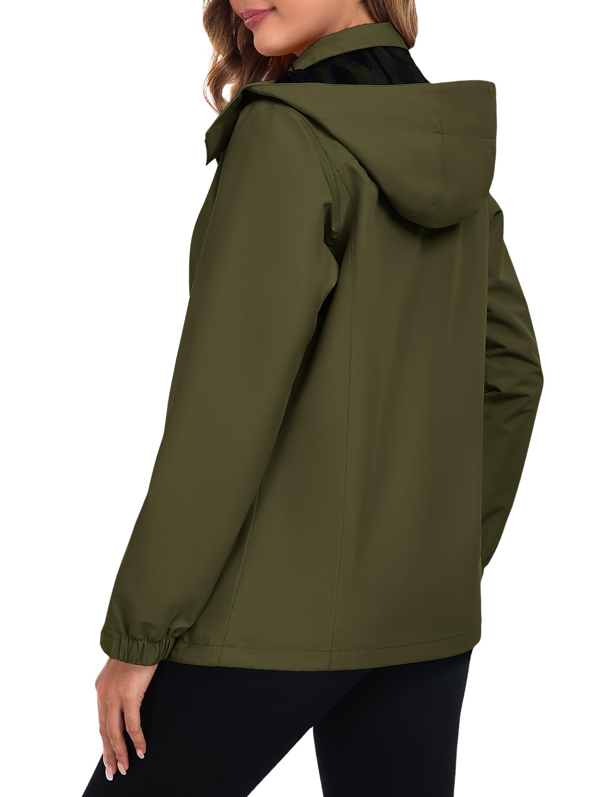 UMIPUBO Veste Imperméable Pour Femme Pluie Coupe Vent Respirante Blouson Outdoor Randonnée Jacket Avec Capuche Pour Rain Saison