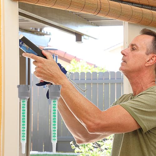 10 Stück Statikmischer,1:1 Mischdüsen für 2k Kleber,91mm Epoxidharz Kleber Mixtülle Kunststoffkleber Statikmischdüse,Mischerdüsen für 2K Kleber Zweikomponentenkleber Mischertülle für Rohrstrom(Grün)