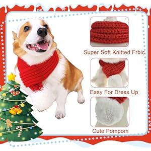 Christmas Santa Scarf for Small to Large Dog,Pet Holiday Party Costume Dog Accessories (XL, Red) Christmas Santa Scarf for Small to Large DogPet Holiday Party Costume Dog Accessories XL Red
