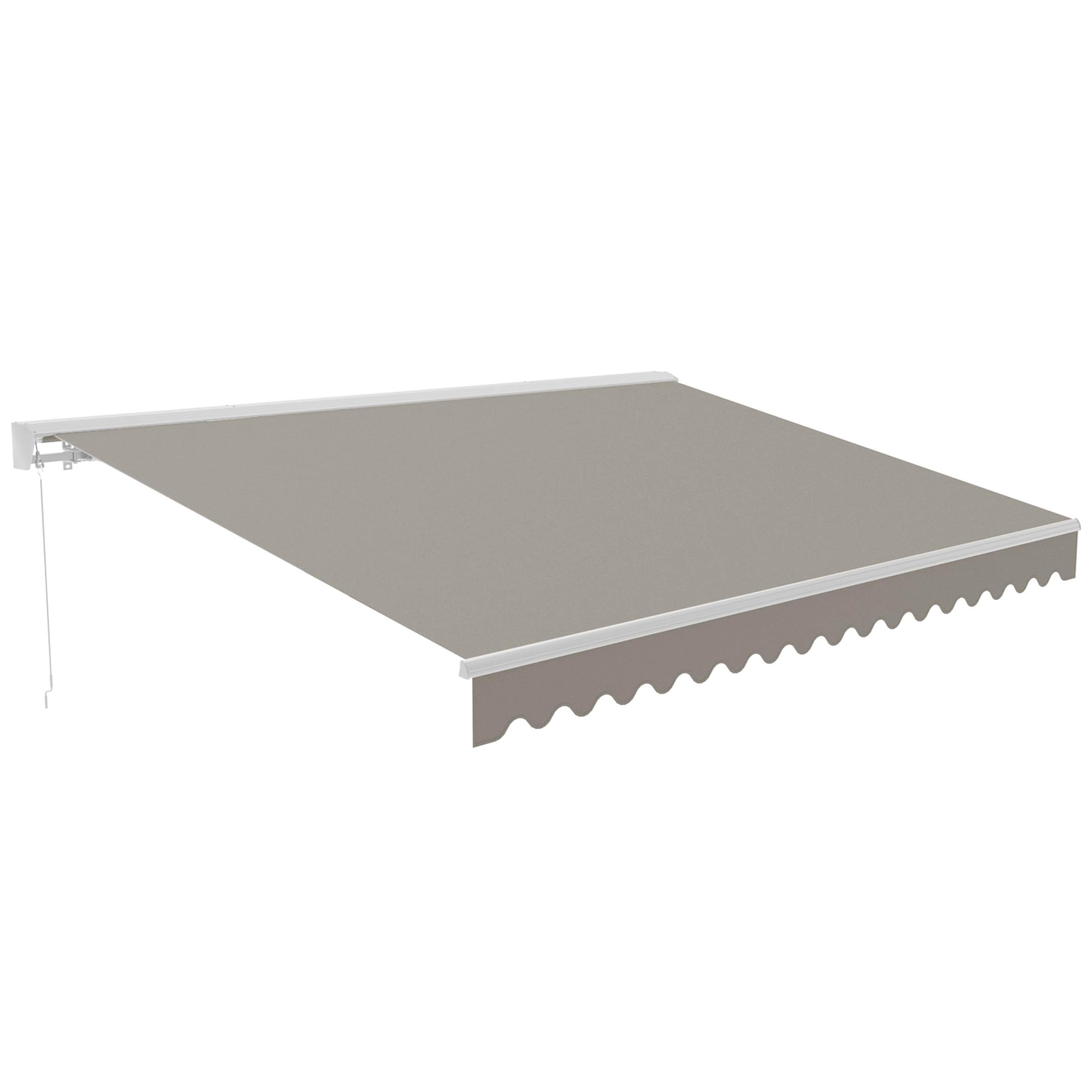 Oviala Store banne Semi-​intégral 2,​5 x 2 m en Aluminium Beige