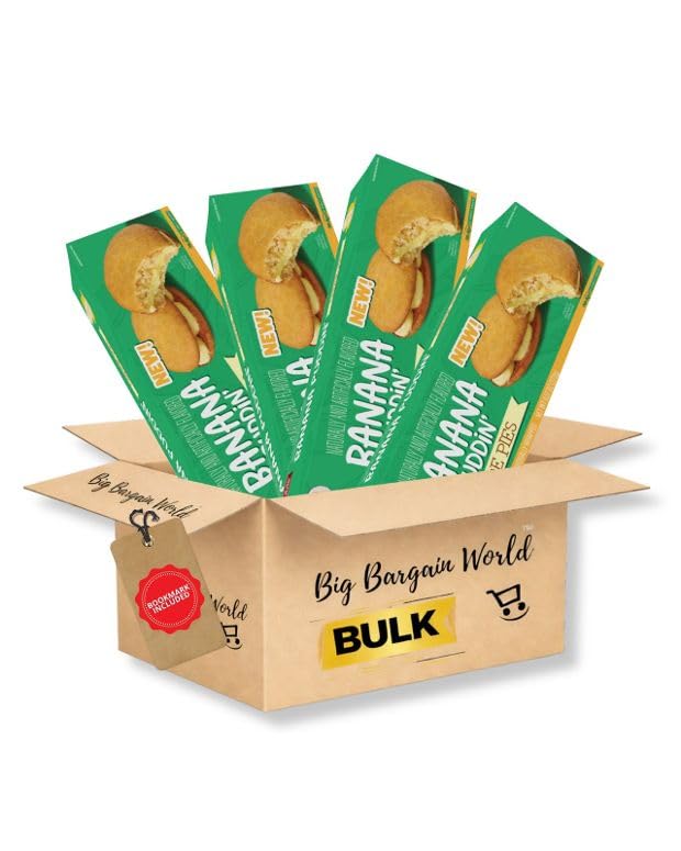 Banana pudin Cookie Pie,Cake 9.57 oz, Pack of 4, with Bonus Bookmark