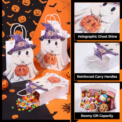 woric 12 Pack Halloween Favor Bags, Holographic Halloween Treat Bags - image 3