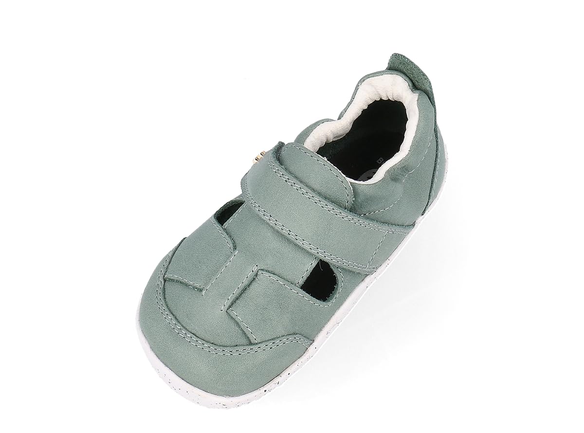 Bobux Xplorer Beau - Primi passi - Sandalo in pelle per bambini con gancio e cinturino a strappo (Sage, Sistema Taglie Calzature EU, Bimbo (0-5 anni), Numero, Media, 19)