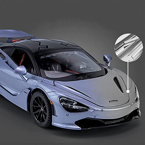 Image of WireScorts 1:32 Diecast Car Model MCLAREN 720s Alloy Toy Car Pull Back with Light and Sound Toy Vehicle for Girls Boys Adults Gift - Green