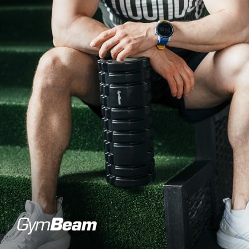 GymBeam foamroller voor fitness en Pilates. Pilatesroller die de flexibiliteit en gewrichtsmobiliteit verbetert, de bloedsomloop stimuleert en stress vermindert. - Zwart - Afbeelding 5